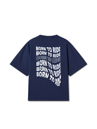 t-shirt born to ride - marine